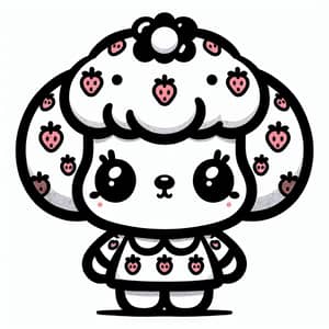 Adorable Strawberry Pattern Cartoon Character