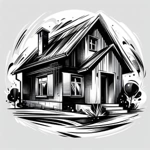 Fluid Manga-Inspired House Drawing