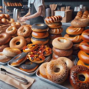 Delicious Bagels: Freshly Baked Varieties at Modern Bakery