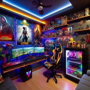 Fortnite-inspired Gaming Room with High-Powered Setup