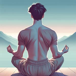 Serene Dhyan Mudra Illustration for YouTube Thumbnail