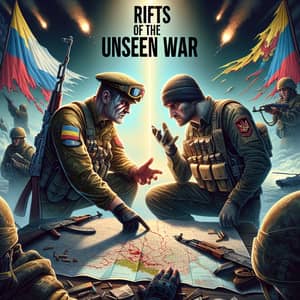 Rifts of the Unseen War - Russia Ukraine Conflict Illustration