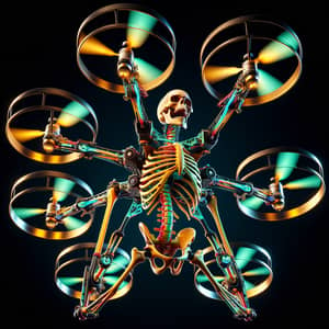 Human Skeleton Quadrotor Drone | Realistic 4K Image