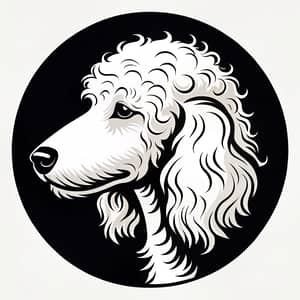 Minimalist Bedlington Terrier Logo Design