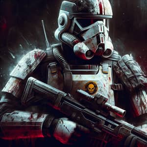 Futuristic Star Trooper Fighting for Earth in Intense Survival Battle