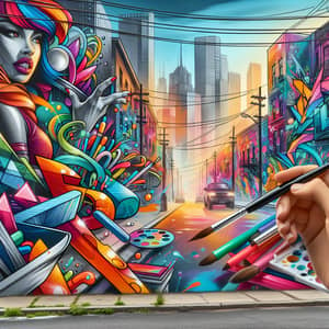 Vibrant Street Mural by Daniela Bonilla