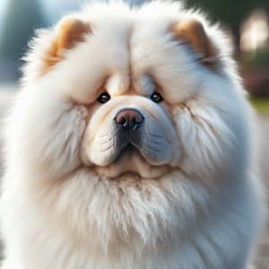 Adorable Chochow Dog with Distinctive Double Coat | Snowball-Like Appearance