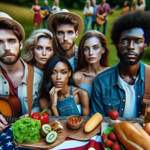 Enchanting Picnic with Diverse Americans | 8k Real-Life Scene