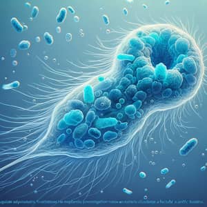 Microscopic View of Amoeba: Ingestion Process in Action