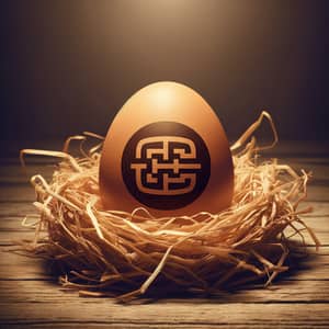 Intricate Modern Design on Rustic Egg - Symbolism Rendered