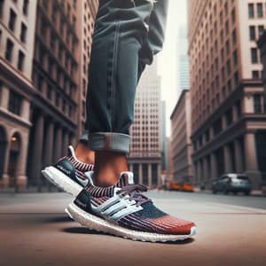 Hispanic Male Wearing Adidas Ultraboost Sneakers in Urban Setting