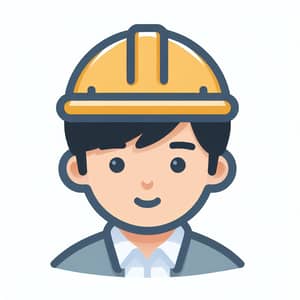 Friendly East Asian Engineer Avatar Illustration