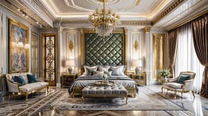 Luxury Saudi Style Bedroom Design in Dubai