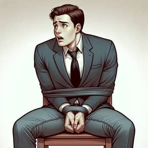 Man in Suit Seated on Chair | Surprise Expression