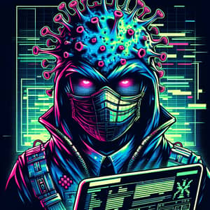 Personified Pathogen Hacker - Cyberpunk Art