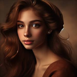 Serene Beauty: Fine Art Portrait with Renaissance Aesthetic