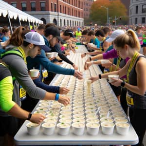 Marathon Event Clam Chowder Refreshment Stall