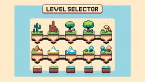 Pixelated Level Selector Map for Classic Games