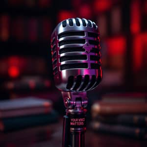 Engraved Microphone: Your Voice Matters