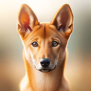 Beautiful Light Brown Dog with Fox-Like Ears