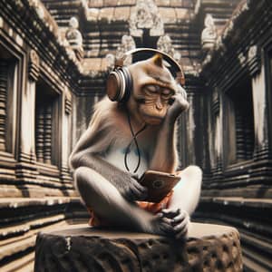 Monkey Enjoying Music - Fun Animal Moments