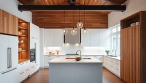 Modern Kitchen Design: Islands & Wooden Accents