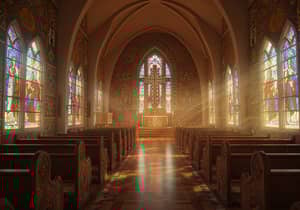 Modern 3D African Church Aisle Design