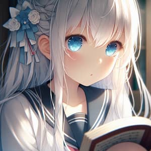 White-Haired Girl Lost in a Novel World