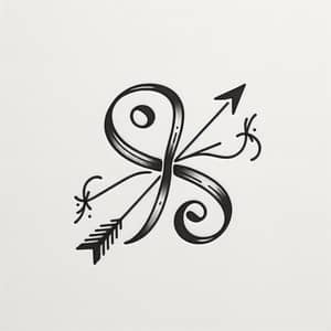 Elegant Sagittarius Tattoo Design with Bow and Arrow