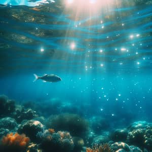 Peaceful Fish Swimming in Clear Blue Ocean