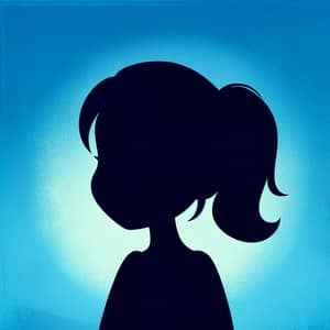 Cartoon Silhouette of a 15-Year-Old Girl