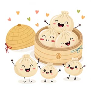 Family of Dumplings: Fun Pelmeni Characters