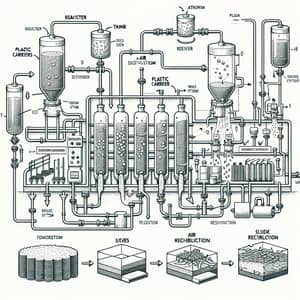 Detailed Schematic Diagram of Moving Bed Biofilm Reactor (MBBR)