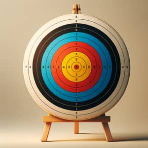 Archery Target with Colorful Concentric Circles