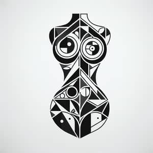 Geometric Shapes Female Torso Art