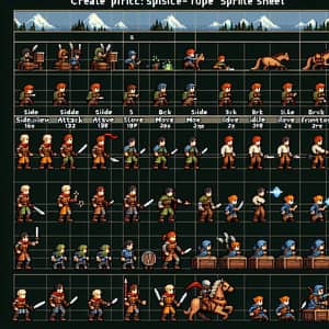 Dungeons and Dragons Pixel Art Sprite Sheet