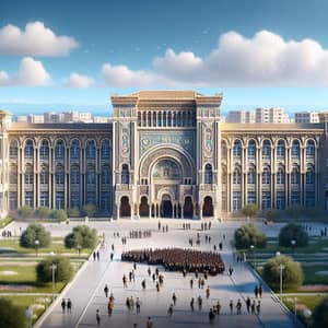 Lycee Lotfi: Classical Algerian High School Under Blue Sky