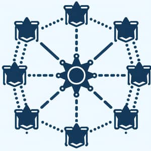 Star Topology in Network with Central Node and Peripheral Nodes