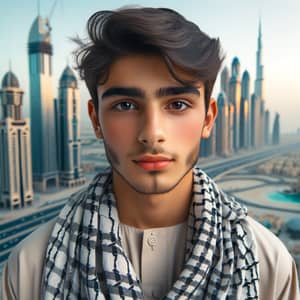 Hyper-Realistic Image of Middle-Eastern Boy in Dubai