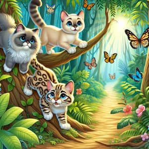 Adventure of 3 Cats in a Jungle