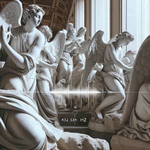 Marble Angels Choir: Renaissance Sculpting Style with Serene Ambience