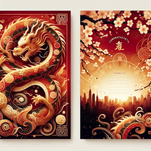 Asian New Year of the Dragon 2024 Postcard | Vibrant Design