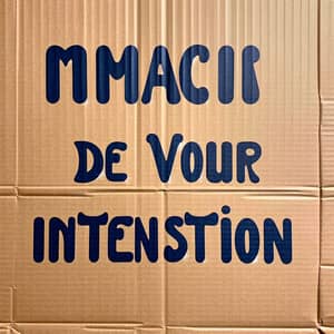 Merci de votre intention on Cardboard