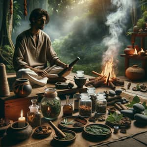 Ayurvedic Healing Practice in a Natural Setting