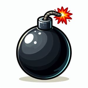 Classic Round Bomb Cartoon Illustration