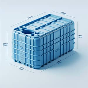 Blue PE Storage Container for Water & Diesel - 1000L