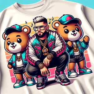 Cute Bear T-Shirt x Bad Bunny Design