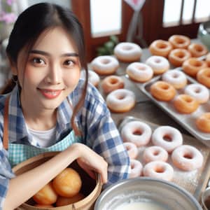 Traditional Vietnamese Donuts: Linh Making Banh Ran