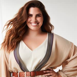 Confident Plus-Size Woman Radiates Positivity