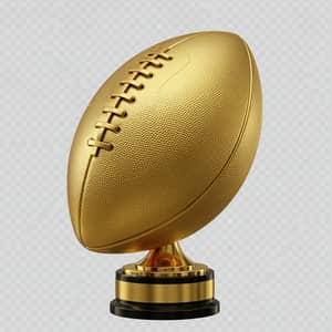 Shiny Gold Football Trophy Design